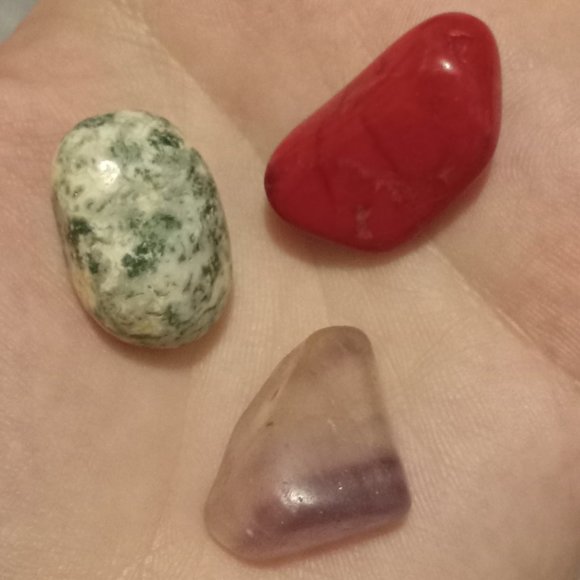 Macrame Interchangeable Stone Pouch Necklace - Picture 6 of 10